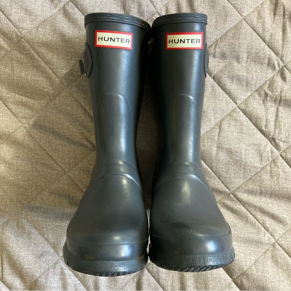 Hunter Black Mid-Calf Rain Boots - Picture 3 of 10